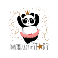 Panda Dancing With The Stars Sticker