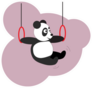 Panda Does Gymnastics On The Rings Sticker