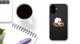 Panda Is Engaged In Artistic Gymnastics Sticker on a Phone (New) example