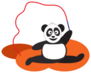 Panda Is Engaged In Artistic Gymnastics Sticker