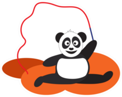 Panda Is Engaged In Artistic Gymnastics Sticker