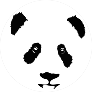 Panda Markings Circle Sticker