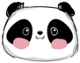 Panda With Rosie Cheeks Sticker