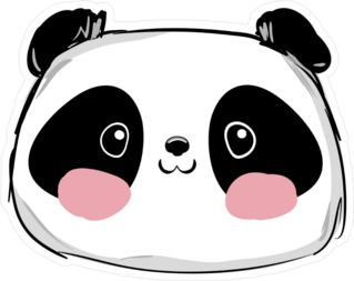 Panda With Rosie Cheeks Sticker