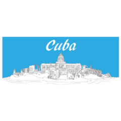 Panoramic Cuba Sticker