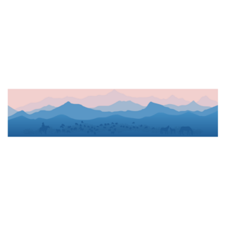 Panoramic View Morning Haze Mongolia Sticker