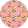 Pansy Flower Seamless Pattern On Pink Sticker