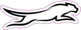 Panther Black and White Sticker