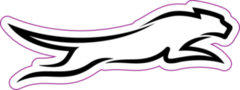Panther Black and White Sticker