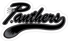Panther Logo Type Mascot Sticker