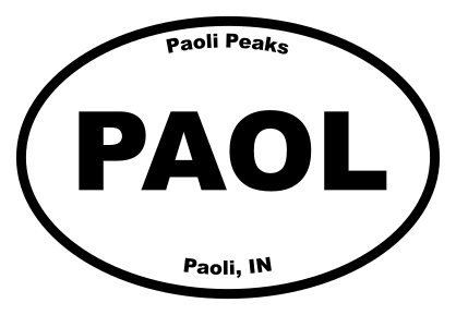 Paoli Peaks Oval Sticker
