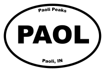 Paoli Peaks Oval Sticker