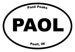 Paoli Peaks Oval Sticker