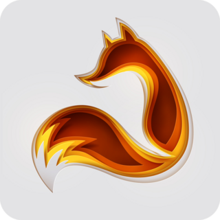 Paper Art Carving Of A Fox Circle Sticker