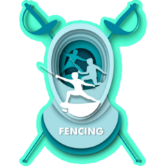 Paper Cut Fencing Sticker