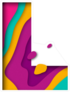 Paper Cut Letter L Sticker