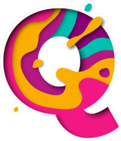 Paper Cut Letter Q Sticker