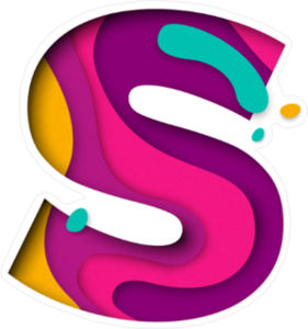 Paper Cut Letter S Sticker
