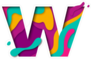 Paper Cut Letter W Sticker