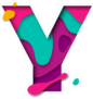 Paper Cut Letter Y Sticker