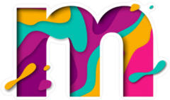 Paper Cut Lower Case Letter M Sticker