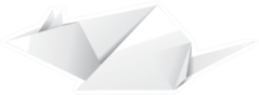 Paper Folded White Mouse Or Rat Sticker