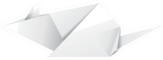 Paper Folded White Mouse Or Rat Sticker