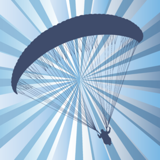 Paraglider Flying At Great Speeds Sticker