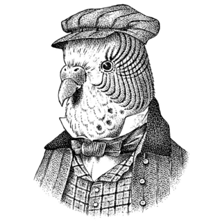 Parakeet Fashionable Sticker