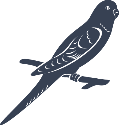 Parakeet On A Stick Sticker