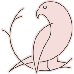 Parakeet Pink Line Sticker