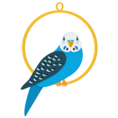 Parakeet Sitting Sticker
