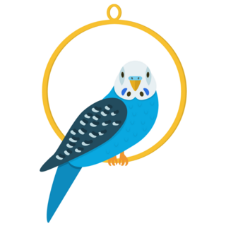 Parakeet Sitting Sticker