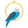 Parakeet Sitting Sticker