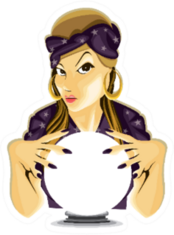 Paranormal Mystical Astrology Fortune Teller Sticker