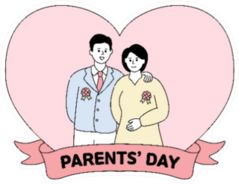 Parents Day Illustration Se Carnation Flower Sticker