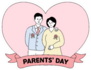 Parents Day Illustration Se Carnation Flower Sticker