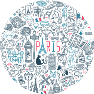 Paris Doodle Set Popular French Landmarks Sticker