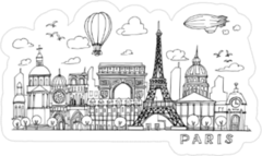 Paris  Doodles Sticker