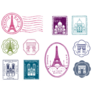 Paris Stamp Sticker Sheet