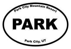 Park City Mountain Resort Oval Sticker