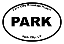 Park City Mountain Resort Oval Sticker