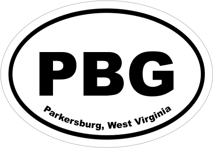 Parkersburg, West Virginia Oval Stickers