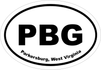 Parkersburg, West Virginia Oval Stickers