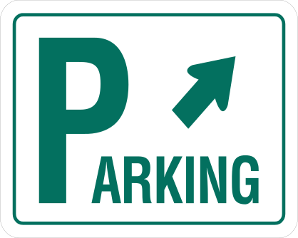 Parking Diagonally Right Sticker