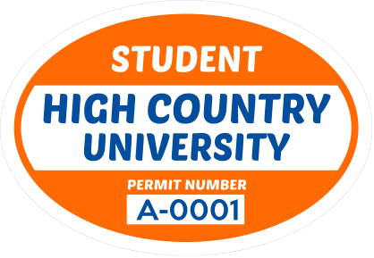 Parking Permit Oval 8