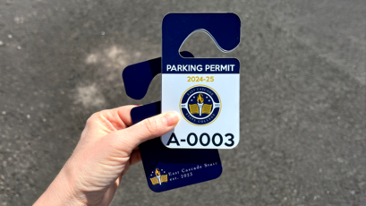 Custom Hang Tag Parking Permits with Double Sided Printing