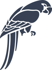 Parrot Looking Down Sticker