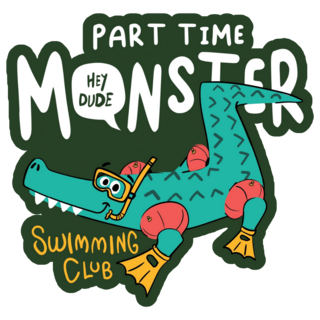 Part Time Monster Alligator Sticker