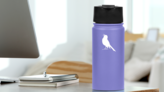 Partridge Chirping Sticker on a Water Bottle (New) example